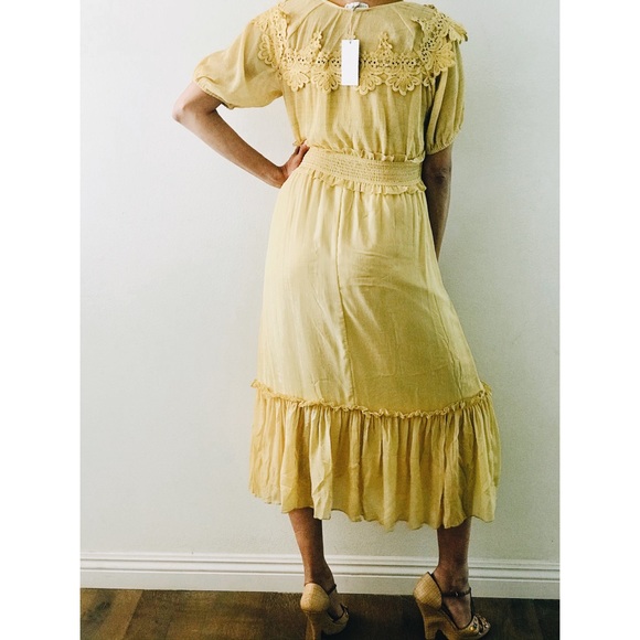 SOLD NWT Anthropologie Moon River lace midi dress - Picture 3 of 6